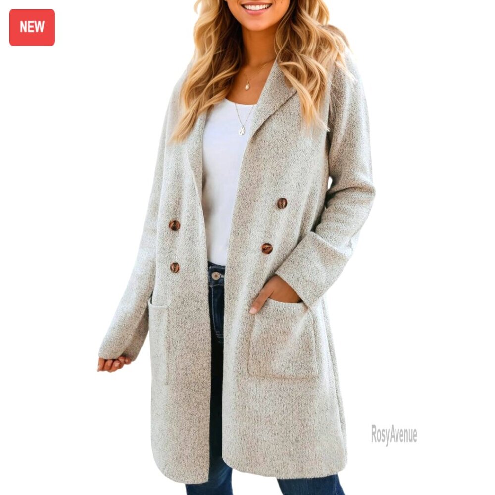 Long Knit Cardigan Sweater Open Front Coatigan Winter Layering Chic Cozy